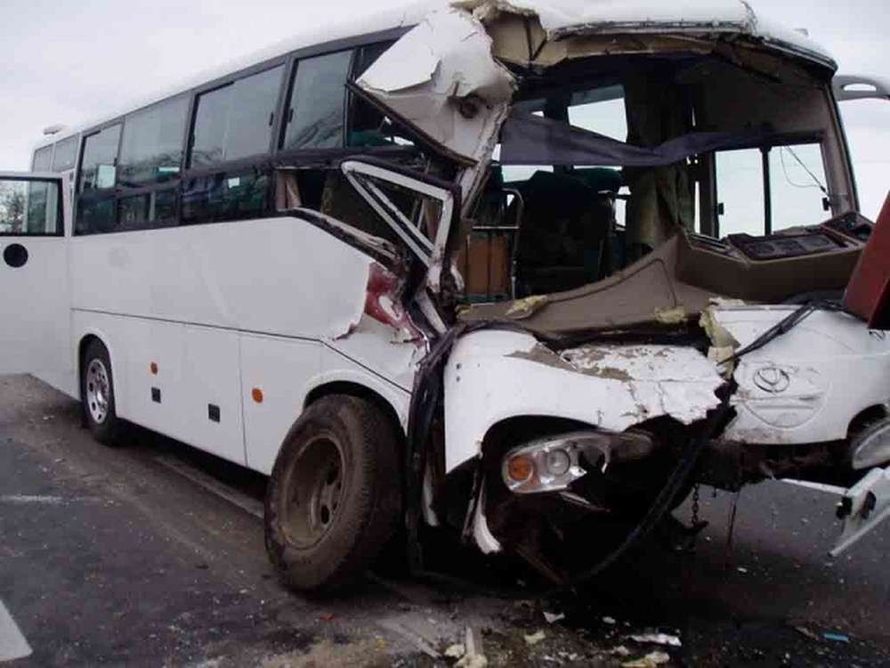 Страшная автобусная авария в Баку