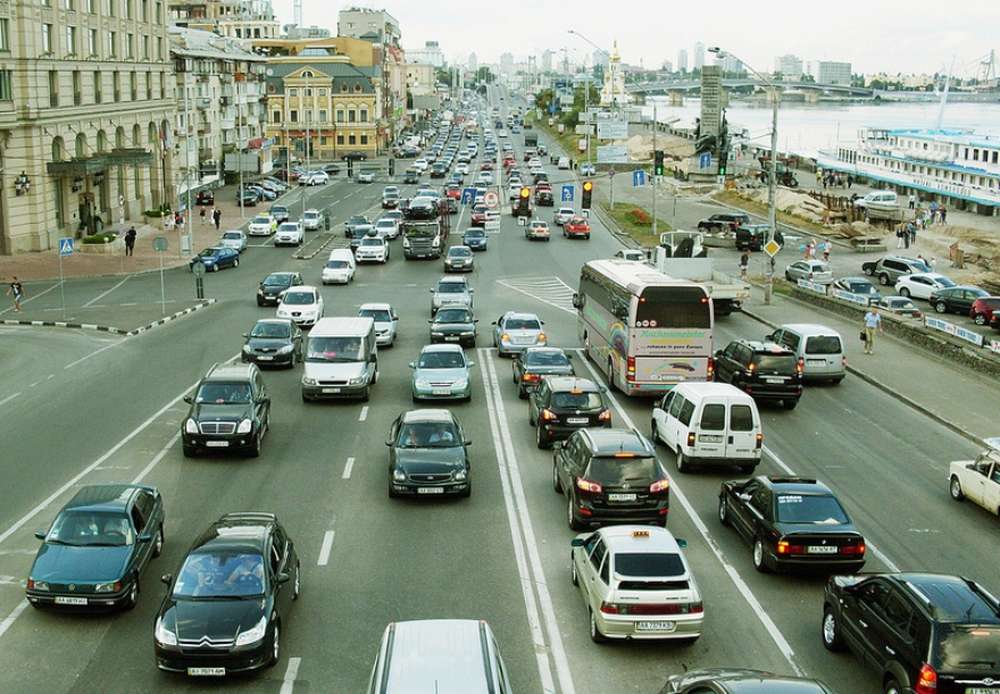 Пробки в Киеве уменьшились в 7 раз