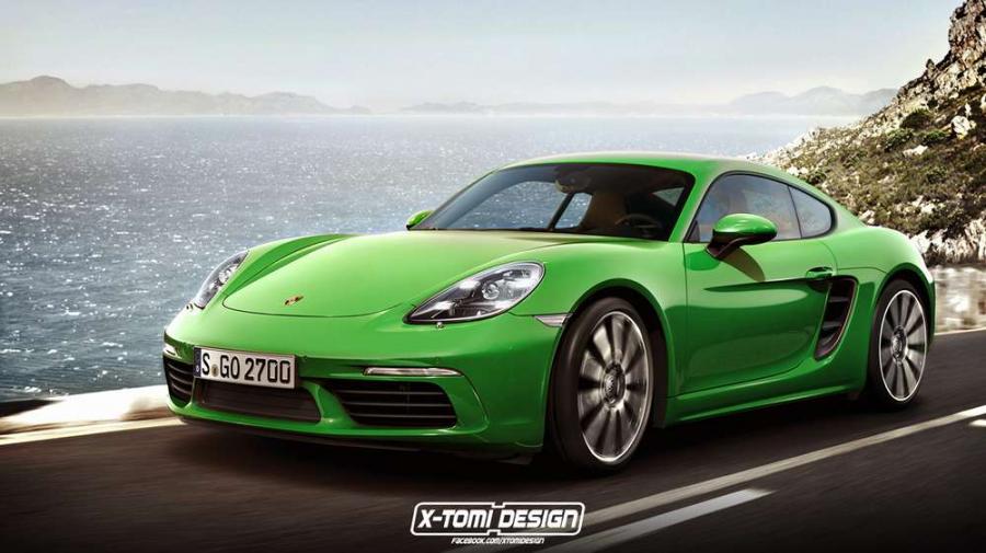 Новое купе Porsche 718 Cayman дебютировало на независимом рендере